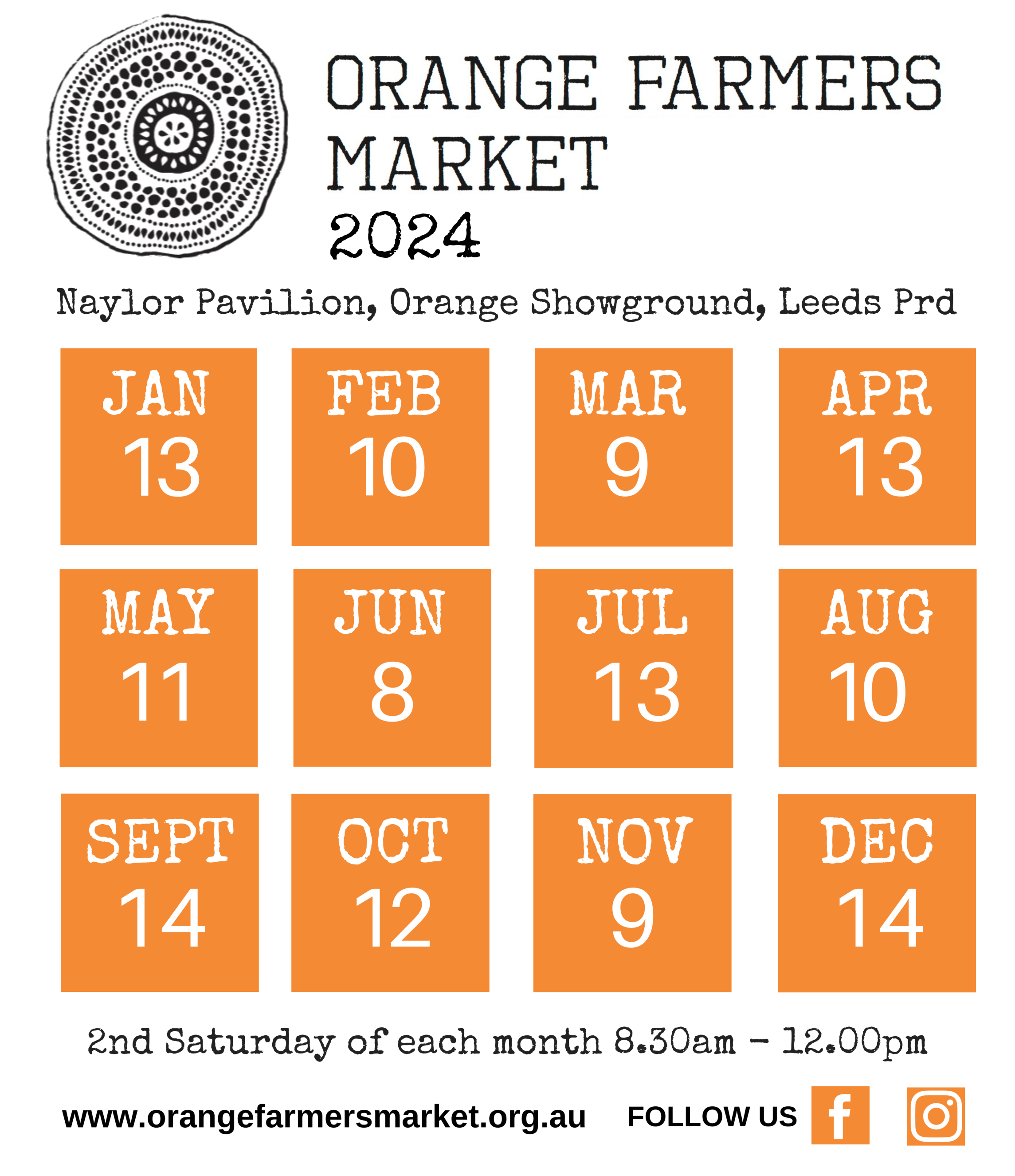 2024 OFM Calendar Orange Farmers Market